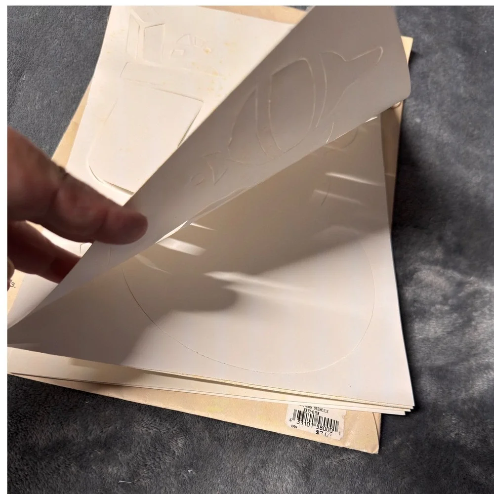 32 Frosti-White Christmas Stencils Window Art Restoration‎ Hardware Vintage